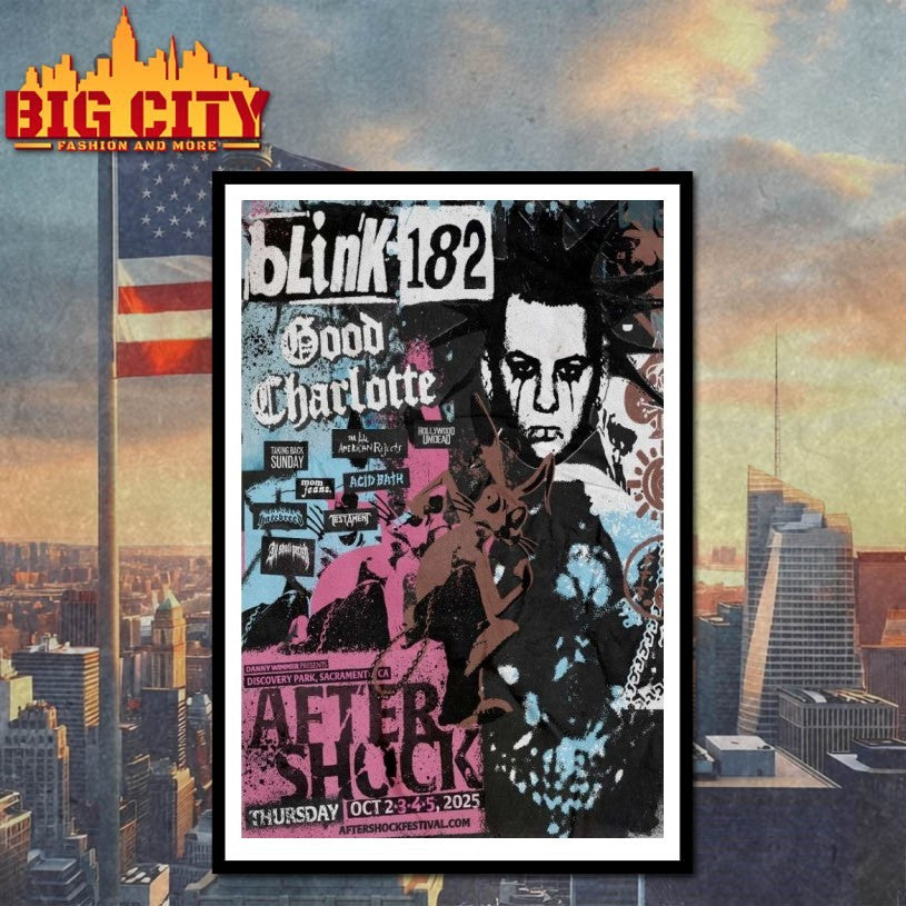 Blink 182 Aftershock Festival, Sacramento CA Oct 2-5 2025 Poster Shirt