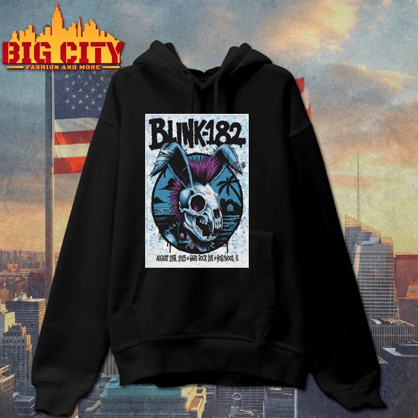 Blink 182 August 28 2025 Hard Rock Live In Hollywood FL Poster Shirts