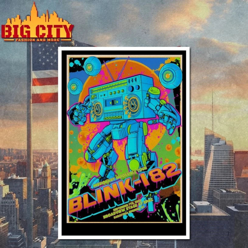 Blink 182 Broadview Stage at SPAC On September 7 2025 Poster Shirt
