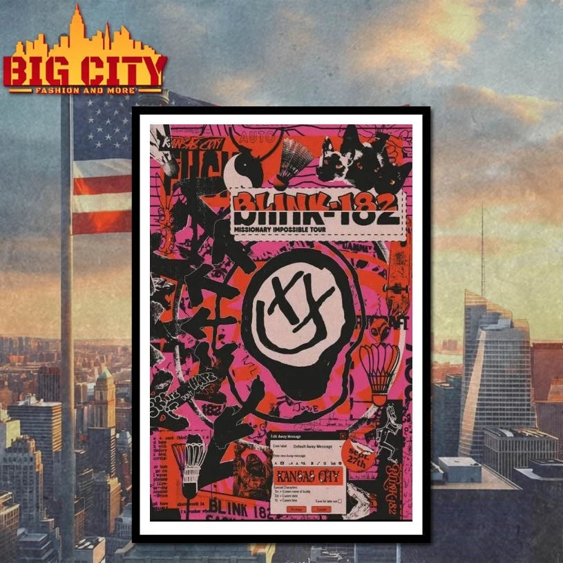 Blink-182 Missionary Impossible Tour 2025 Poster Shirts
