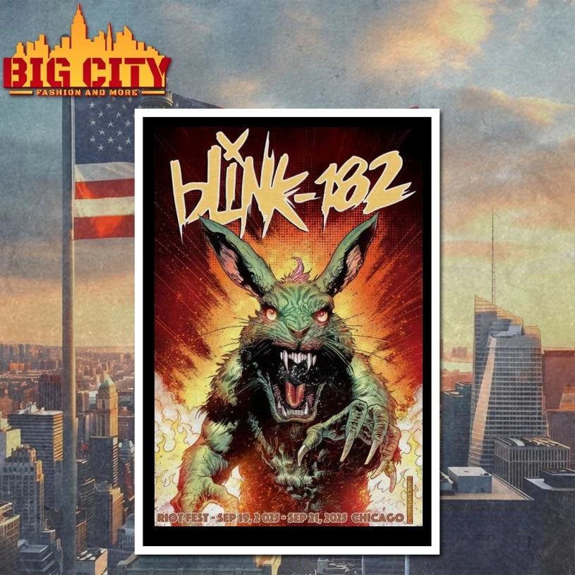 Blink-182 Riot Fest Chicago Douglass Park 09.19.2025 Poster Shirt