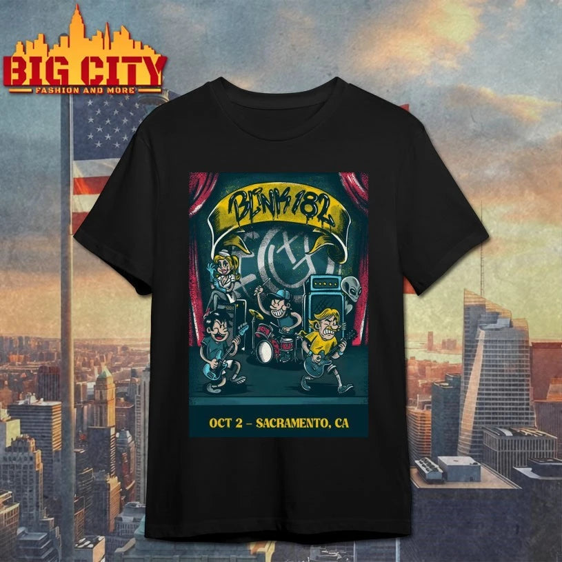 Blink 182 Sacramento Tour On October 2 2025 Poster Shirts