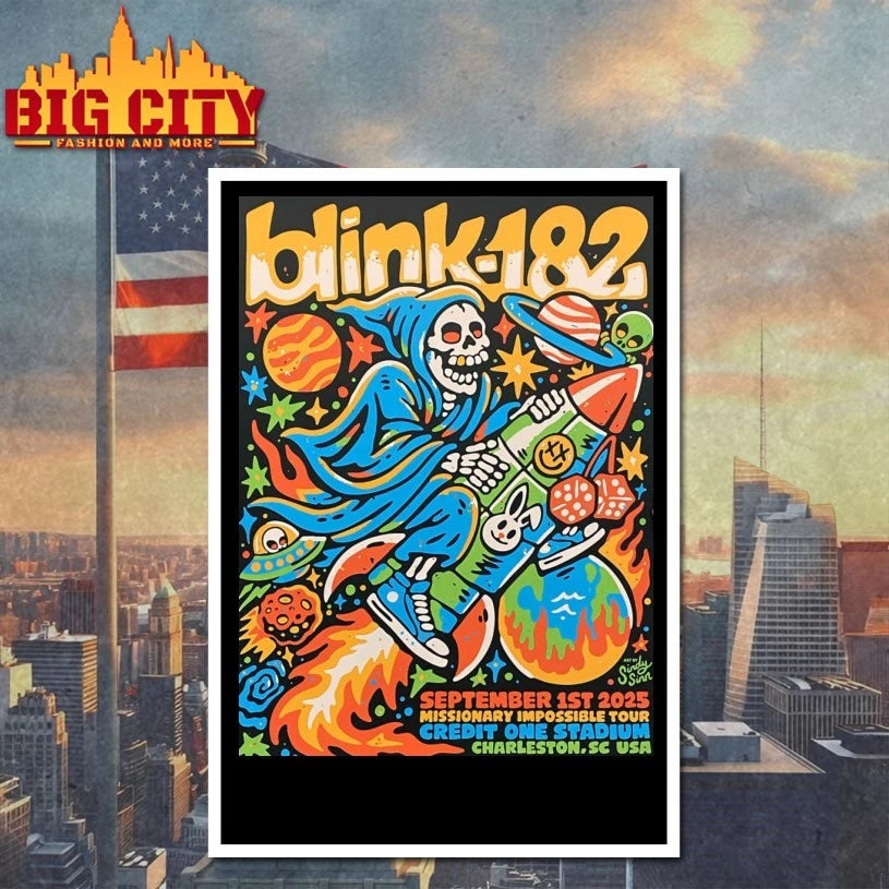 Blink 182 Tour 2025 Virginia Beach Poster Shirt