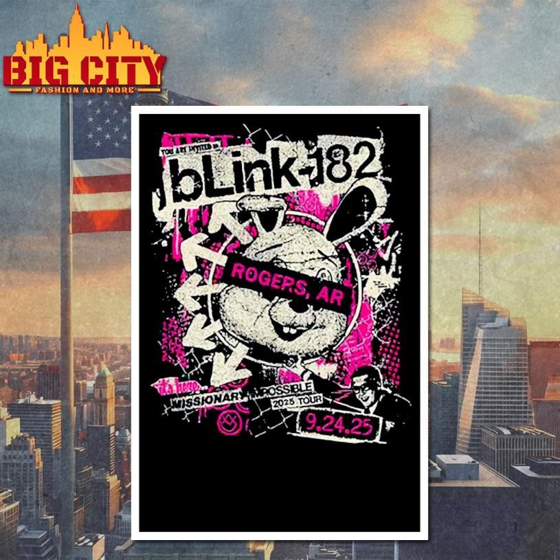 Blink 182 Walmart Arkansas Music Pavilion Rogers AR Sep 24 2025 Shirt