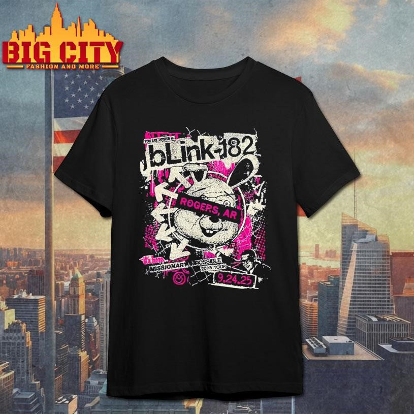 Blink 182 Walmart Arkansas Music Pavilion Rogers AR Sep 24 2025 Shirt