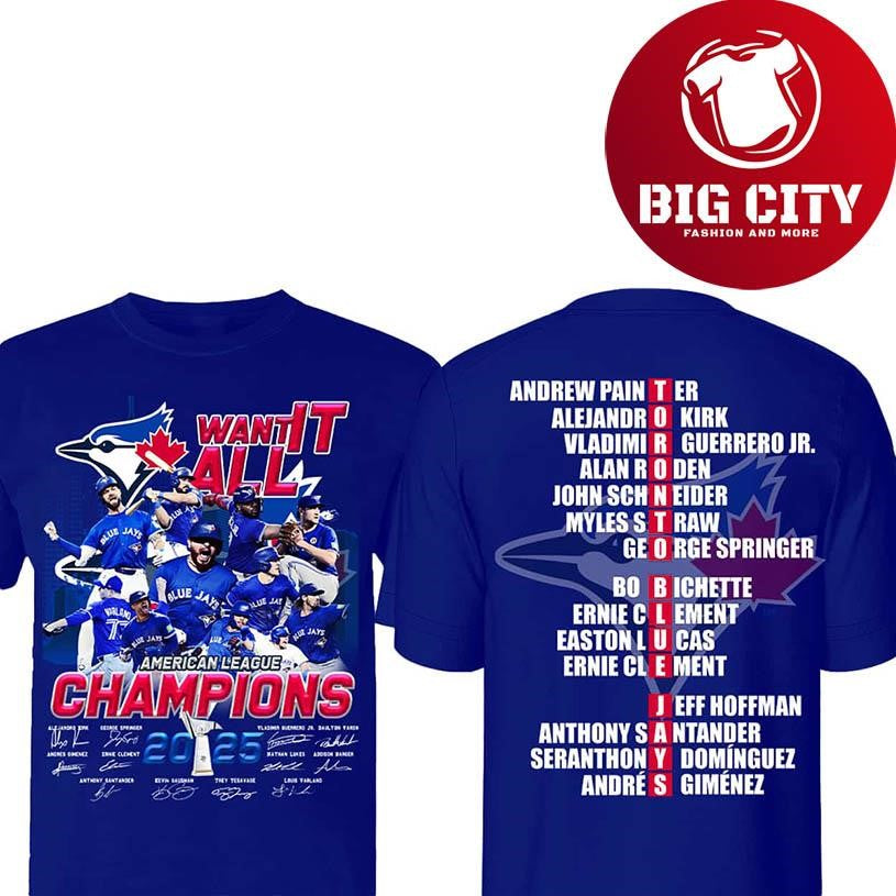 Blue Jays American League Champions 2025 New Two Sided Shirt