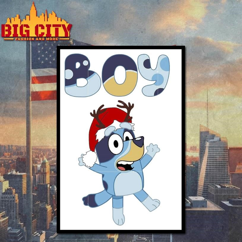 Bluey boy merry christmas shirt
