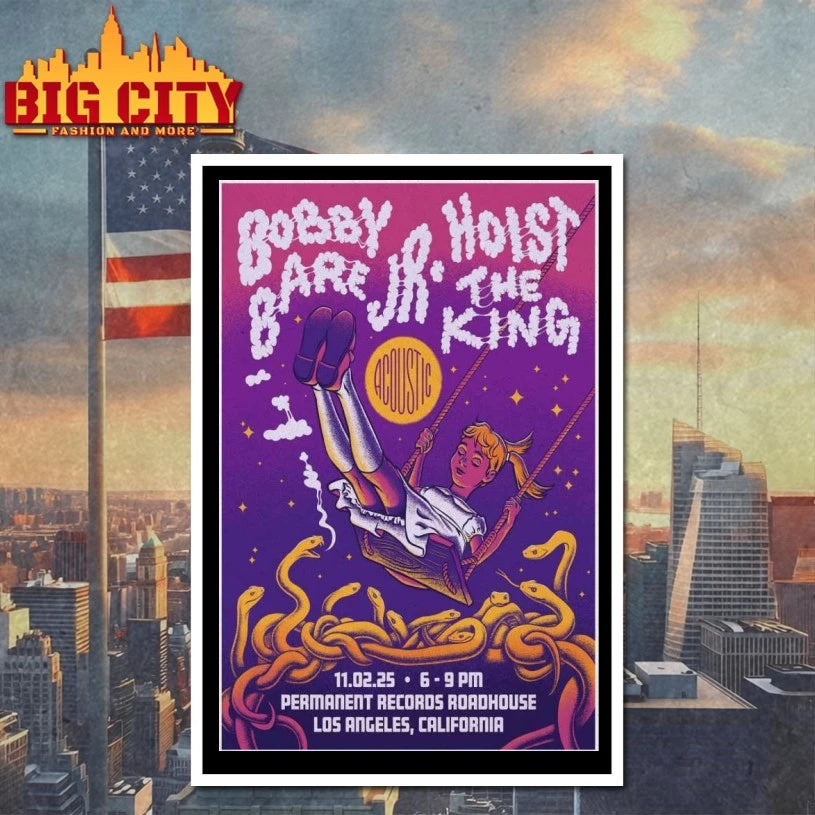 Bobby Bare Jr November 2 2025 Permanent Records Roadhouse, Los Angeles, CA Show Poster Shirt