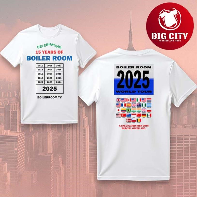 Boiler Room World Tour 2025 Event Two Sided Shirt