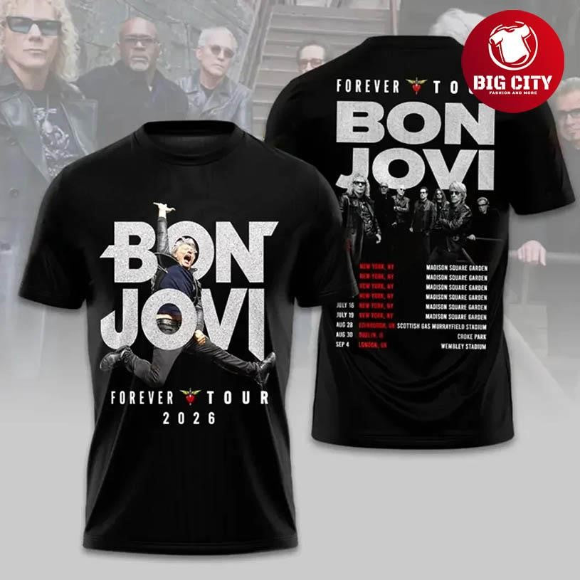 Bon Jovi Forever Tour 2025 Two Sided Shirt