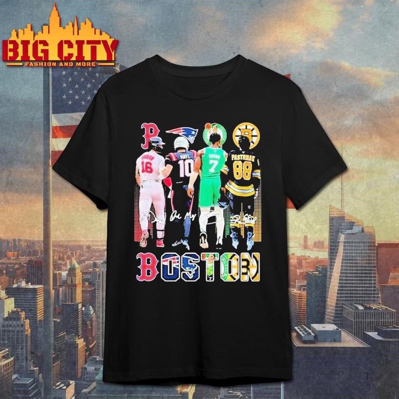 Boston Celtics Brown Bruins Pastrnak Patriots Maye Red Sox Duran 2025 Shirt