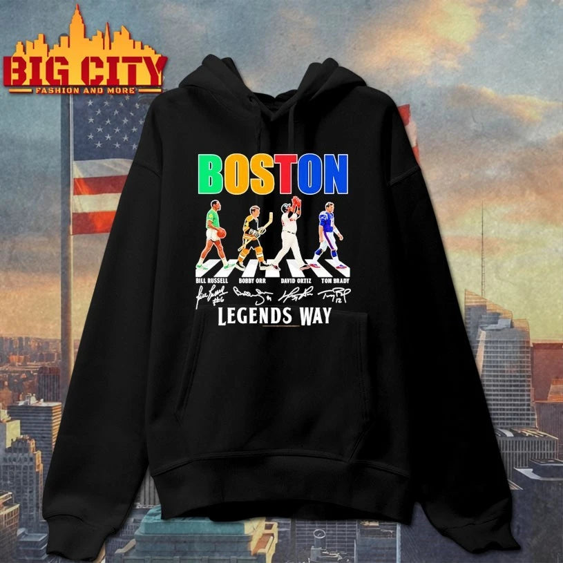 Boston Legends Way abbey road signatures Shirt