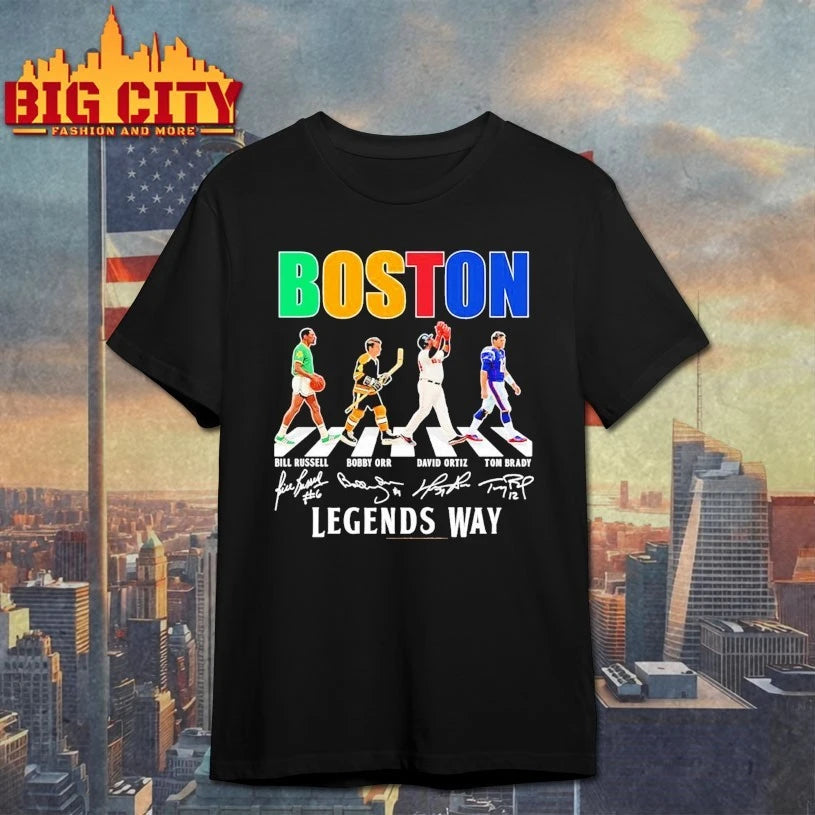 Boston Legends Way abbey road signatures Shirt