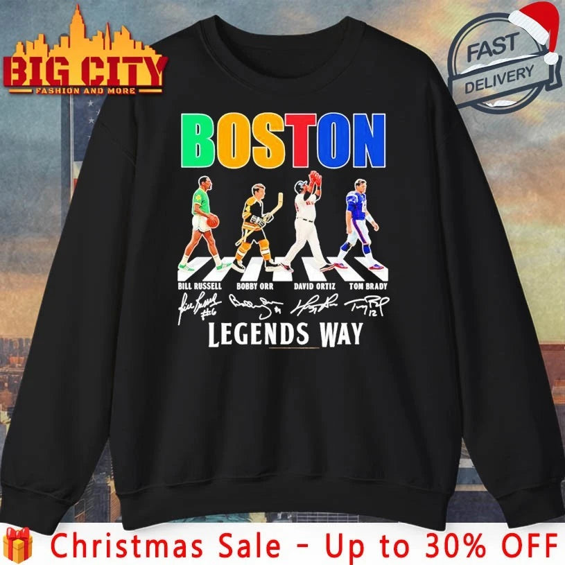 Boston Legends Way abbey road signatures Shirt