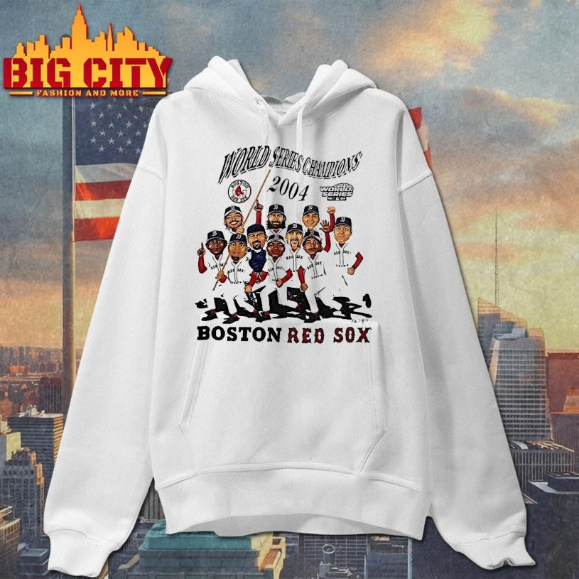 Boston Red Sox Mlb 2004 World Series Champs Player Caricature Shirt