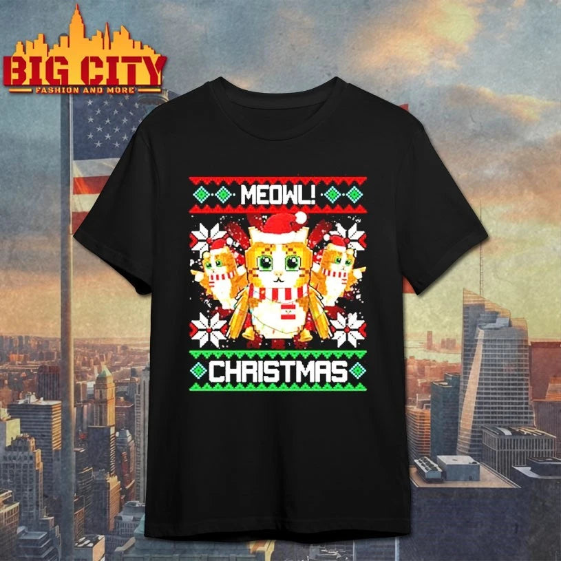 Brainrot Meowl christmas ugly shirt