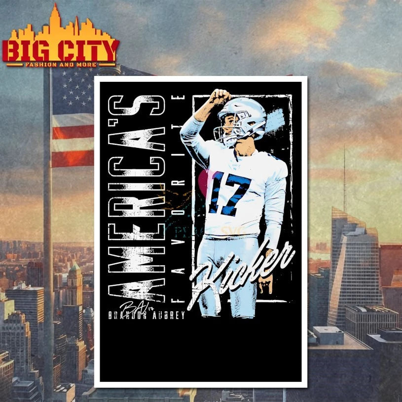 Brandon Aubrey Dallas Americas Favorite Kicker Football Shirt