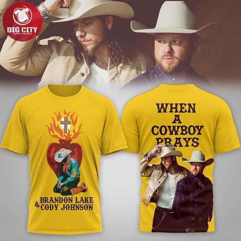 Brandon Lake Cody Johnson When A Cowboy Prays 2026 Two Sided Shirt