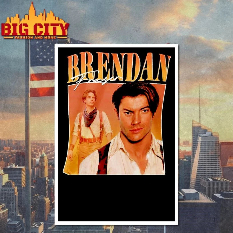 Brendan Fraser Actor Retro 90S Poster shirt