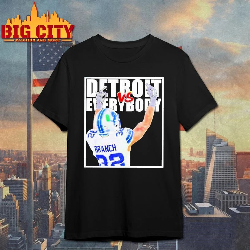 Brian Branch Vs Everybody Detroit Lions Middle Finger signature shirt