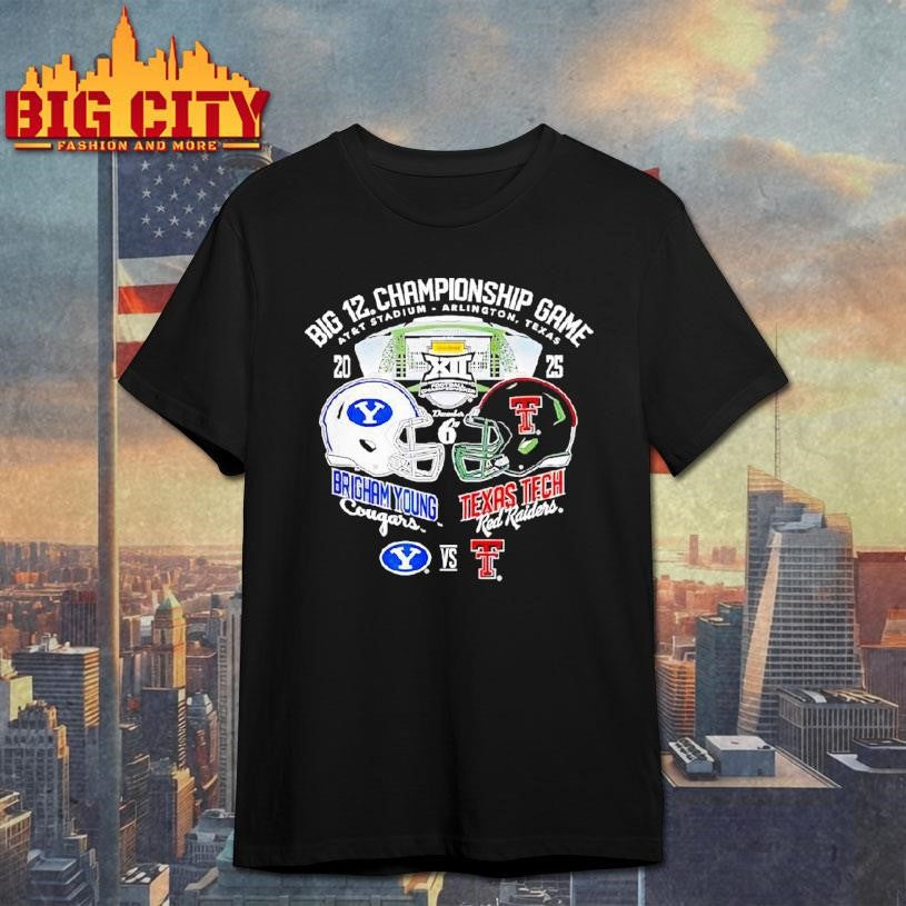 Brigham Young Cougars Vs Texas Tech Red Raiders Big 12 Championship Game 2025 Shirt