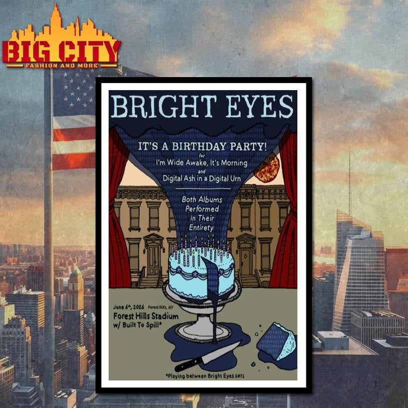 Bright Eyes Forest Hills, NY June 6 2026 Concert Poster Shirt