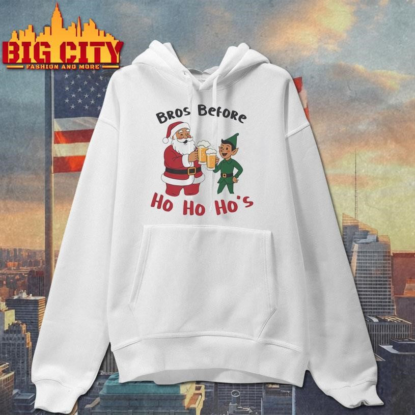 Bros Before Ho Ho Ho’s Christmas Santa Shirt