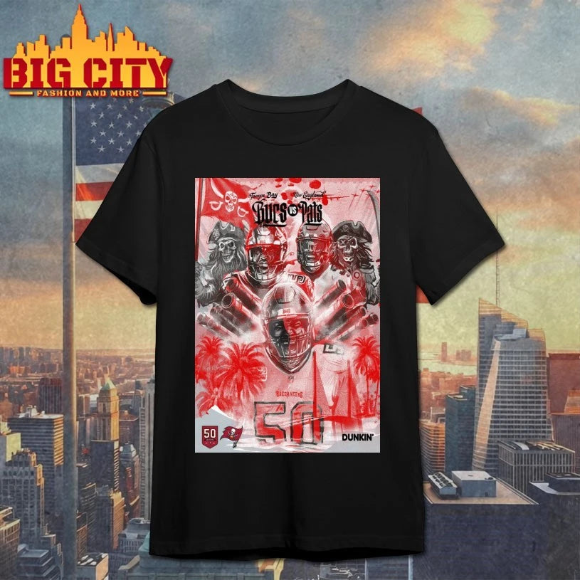 Buccaneers x Patriots November 9 2025 Tampa FL Poster shirt