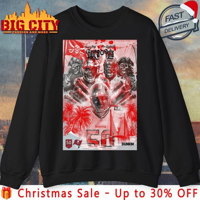 Buccaneers x Patriots November 9 2025 Tampa FL Poster shirt