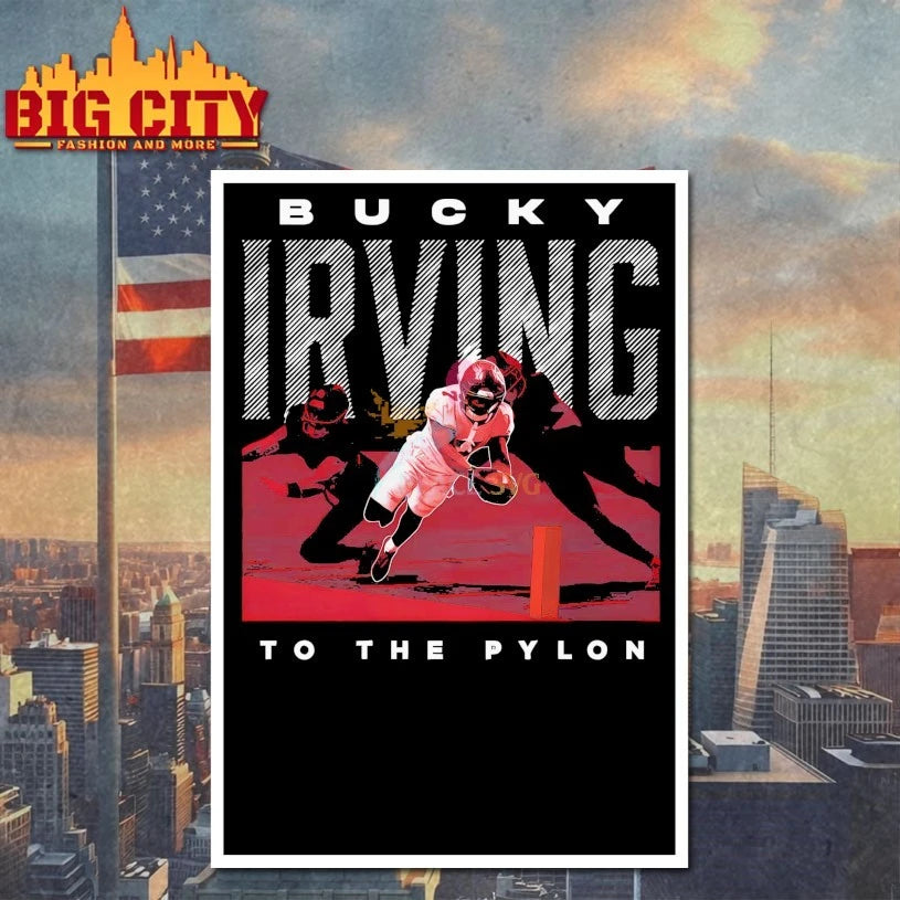 Bucky Irving Tampa Bay To The Pylon Football Shirt