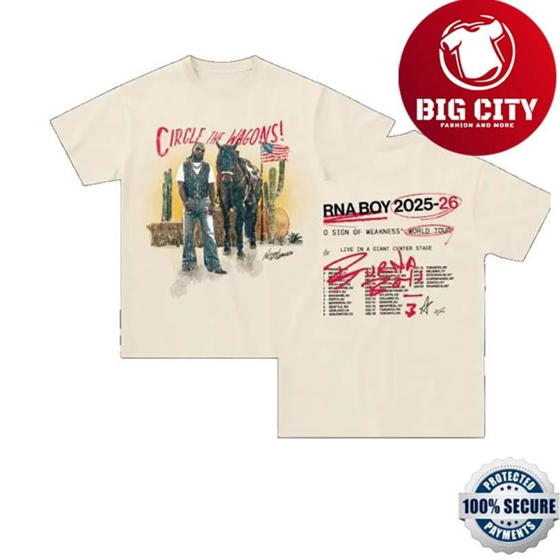 Burna Boy Circle The Wagon Tour Two Sided Shirt