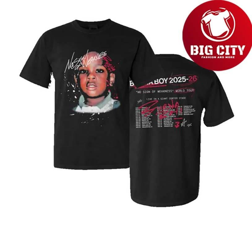 Burna Boy Young Burna Tour Two Sided Shirt