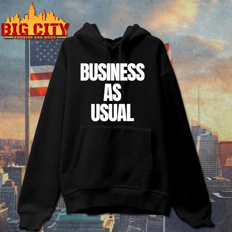 Business As Usual text shirt