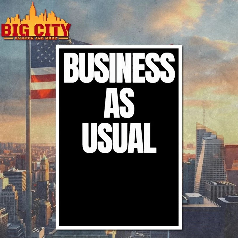 Business As Usual text shirt