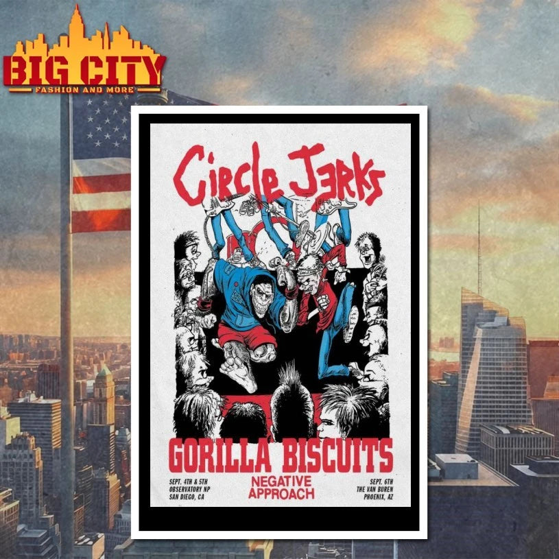 CIRCLE JERKS x GORILLA BISCUITS Sep 4, 5 2025 San Diego, CA Poster Shirts