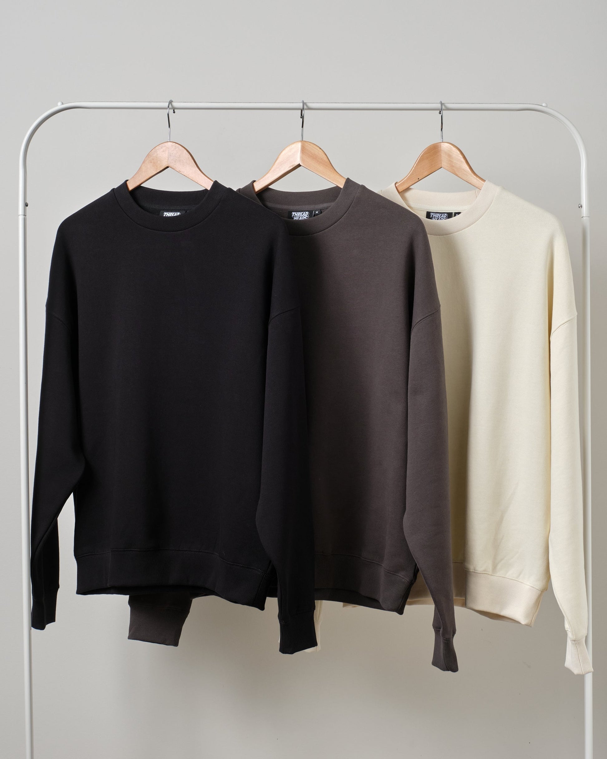 Classic Sweatshirt 3 Pack: Black, Charcoal, Natural