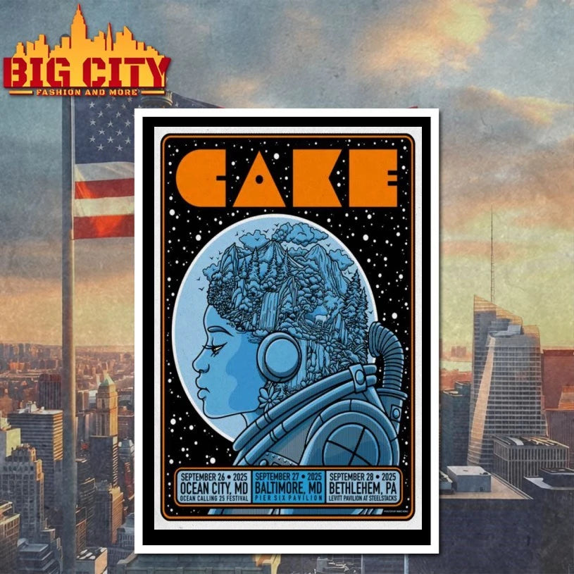 Cake Sept 26, 2025 Oceans Calling 2025 Ocean City, Maryland Poster shirts
