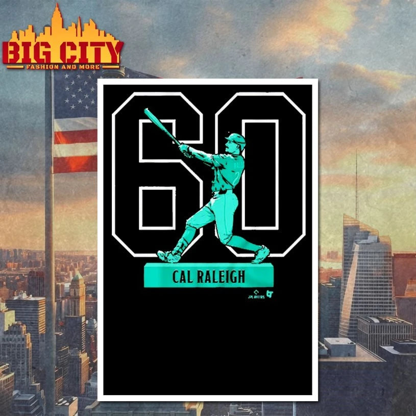 Cal Raleigh Seattle Mariners Mlb Baseball Historic 60 Home Run Season 2025 Shirt