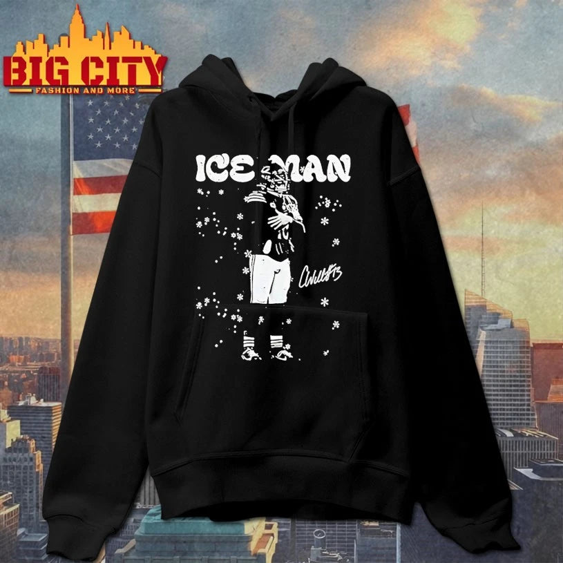 Caleb Williams Ice Man black and white signature shirt