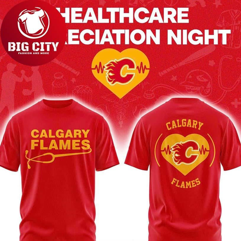 Calgary Flames Healthcare Appreciation Night 2026 NHL Two Sided Shirt