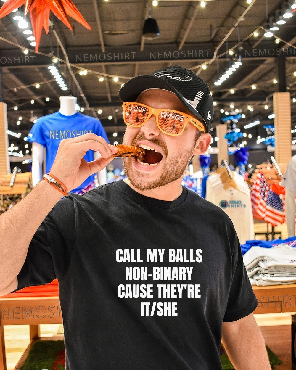 Call my balls non-binary cause they’re it she quote shirt