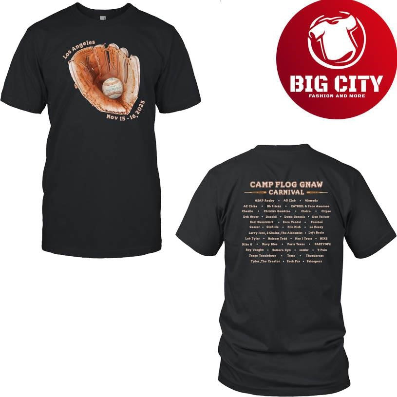 Camp Flog Gnaw Dodger Stadium Nov 15-16 2025 Two Sided Shirt