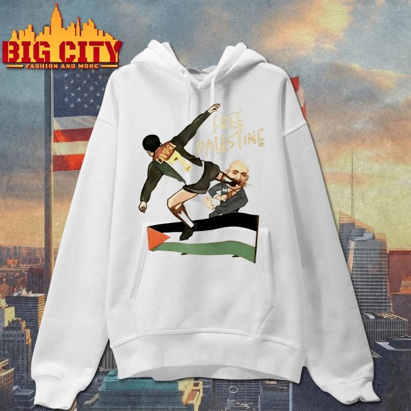 Cantona Free Palestine Kung Fu Kick Netanyahu Shirt
