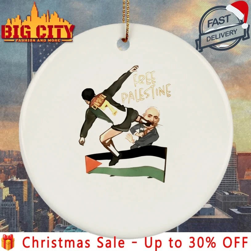 Cantona Free Palestine Kung Fu Kick Netanyahu Shirt