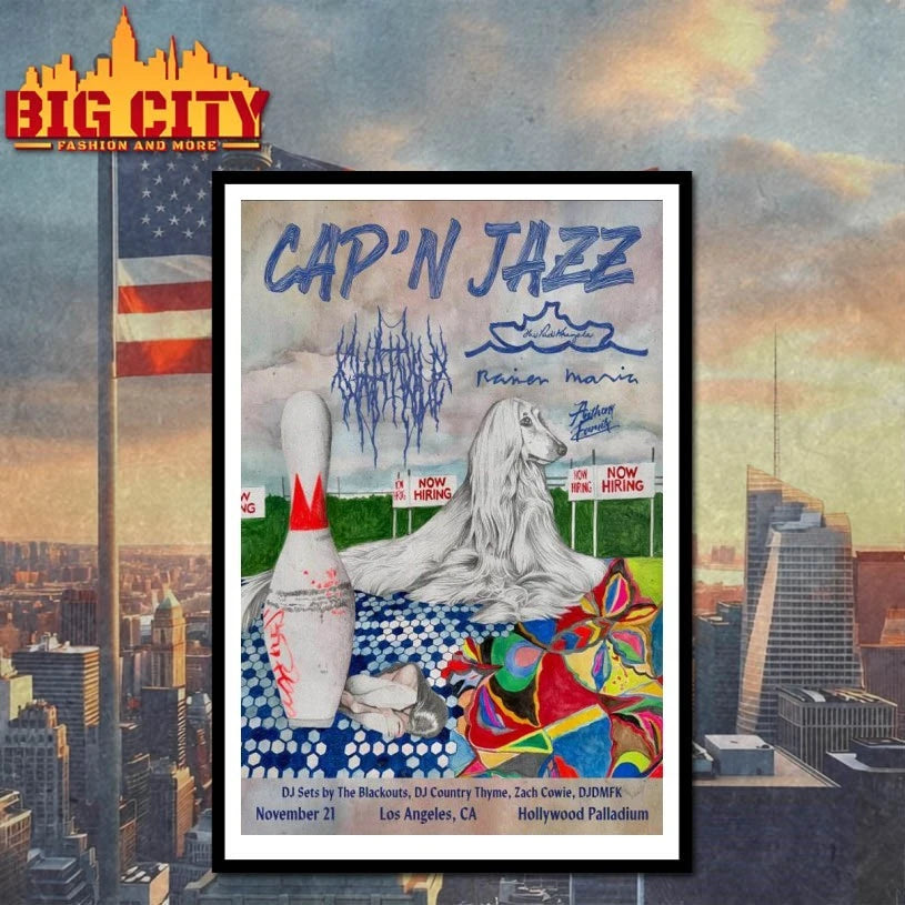 Cap’n Jazz 11.11.2025 Los Angeles CA Poster shirt