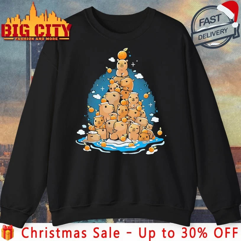Capybara Christmas tree 2025 shirt