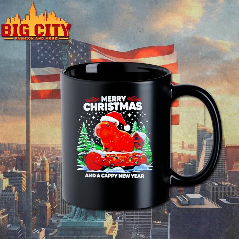 Capypara Merry Christmas and a cappy new year shirt