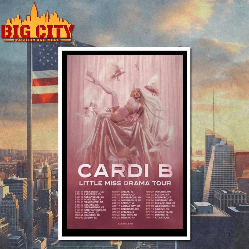 Cardi B 2025 World Tour Poster Shirt