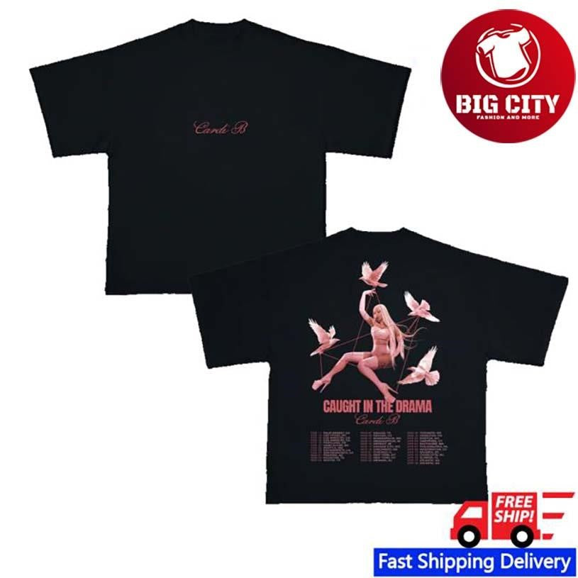 Cardi B Little Miss Drama Tour Two Sided Shirt