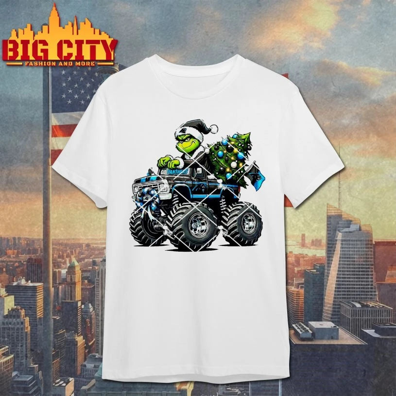 Carolina Panthers Grinch Christmas Monster Truck shirt